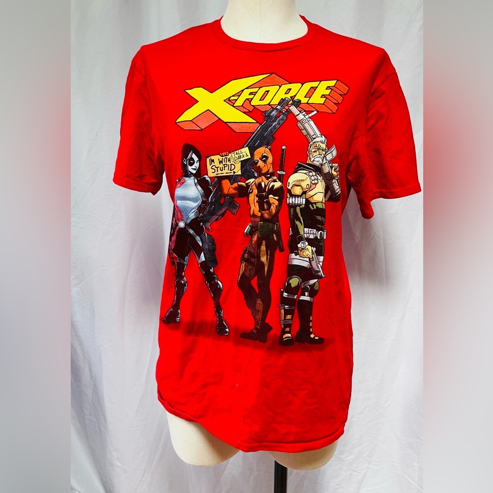 Marvel X-Force Deadpool Shirt Red M